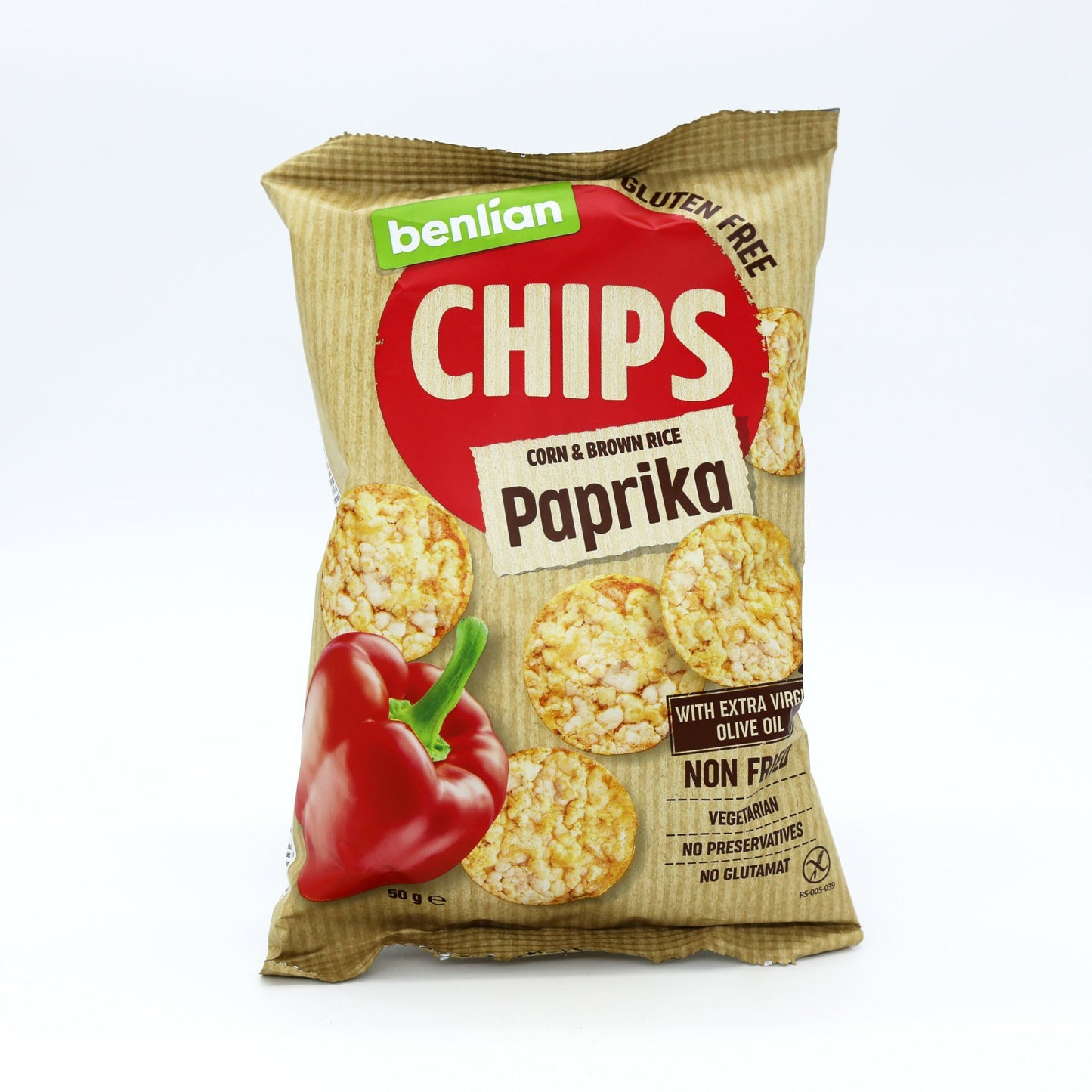 Ryžovo kukuričné chipsy paprika 50g.